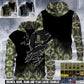Personalized Ireland Soldier/ Veteran With Rank And Name 3D Half-zip Hoodie - 17514144