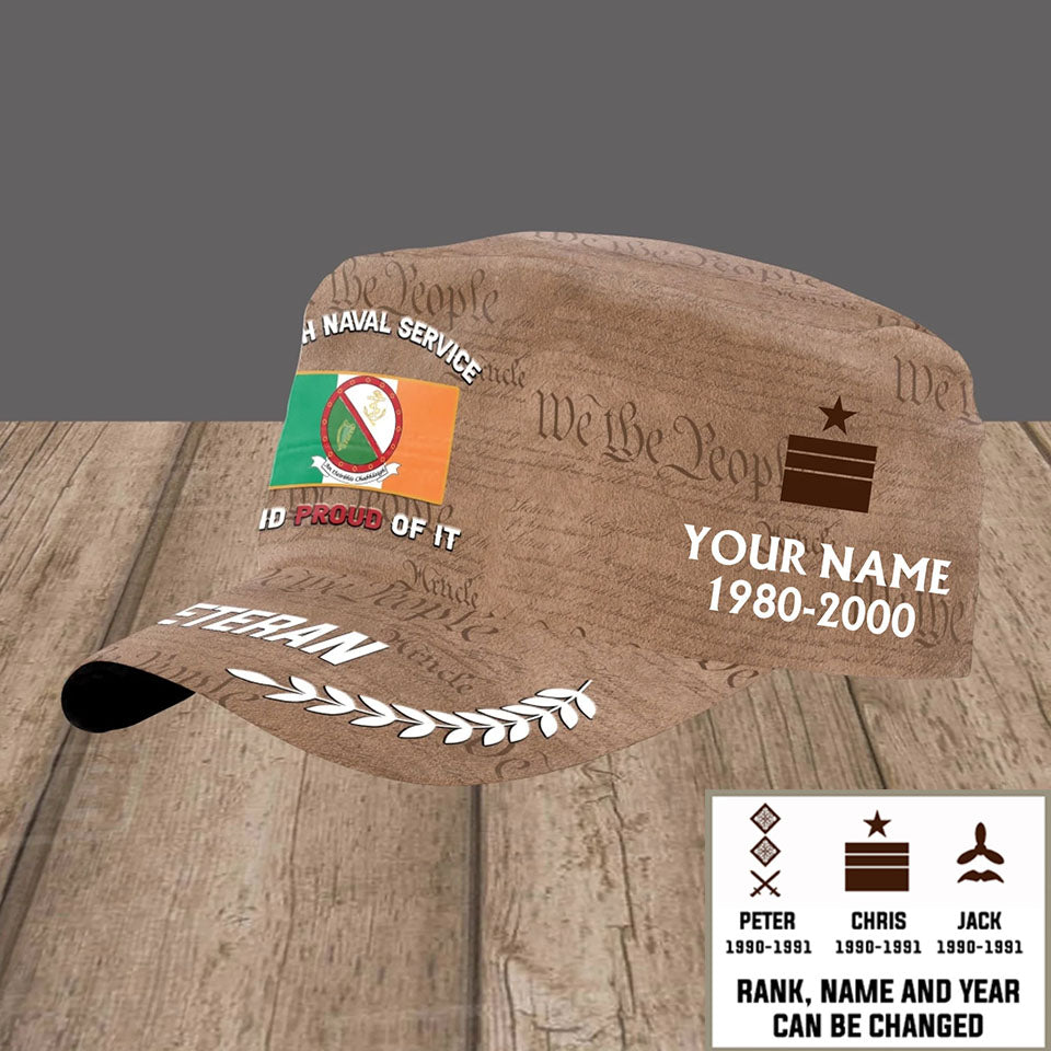 Personalized Ireland Soldier/ Veteran With Name, Year And Rank Military Cap - 17495136