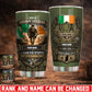 Personalized Ireland Veteran/ Soldier With Rank And Name Camo Tumbler - 17731872