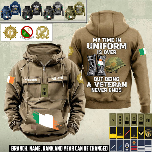 Personalized Ireland Soldier/Veteran Vintage Hoodie All Over Printed - 17545248