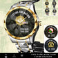 Personalized Ireland Soldier/ Veteran With Name, Rank And Year Gentleman Crystal Metal Watch - 17568576