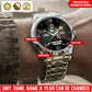 Personalized Ireland Soldier/Veteran with Name, Year and Rank Diamond-Cut Bezel Watch - 17623872