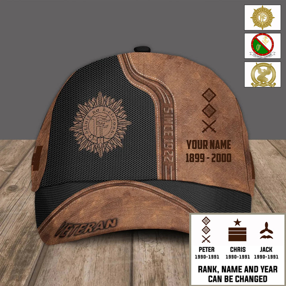 Personalized Rank, Year And Name Ireland Soldier/Veterans Baseball Cap - 17376768