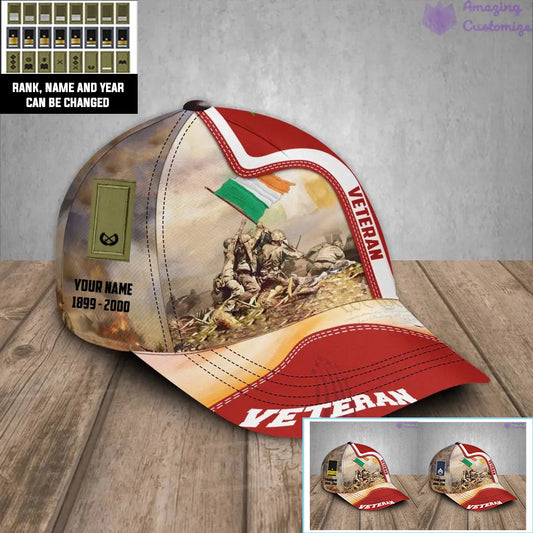 Personalized Rank, Year And Name Ireland Soldier/Veterans Baseball Cap - 17177184