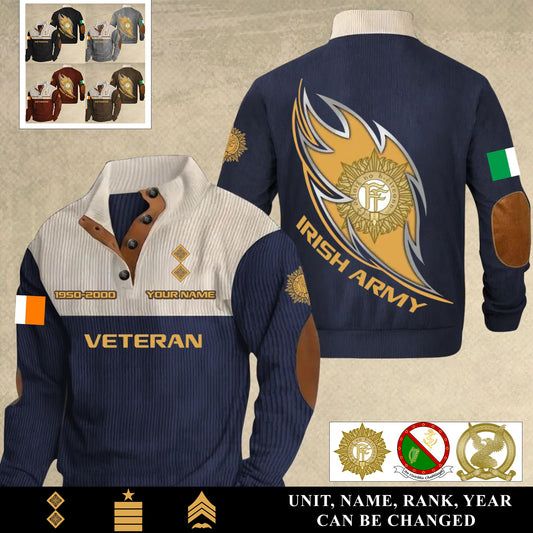 Personalized Ireland Soldier/ Veteran With Name, Year And Rank Sports Sweatshirt - 17400960