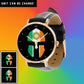 Ireland Soldier/ Veteran  Black Stitched Leather Watch - 17116704