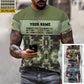 Personalized Ireland Soldier/ Veteran Camo With Name And Rank T-shirt 3D Printed  -   1201240001QA