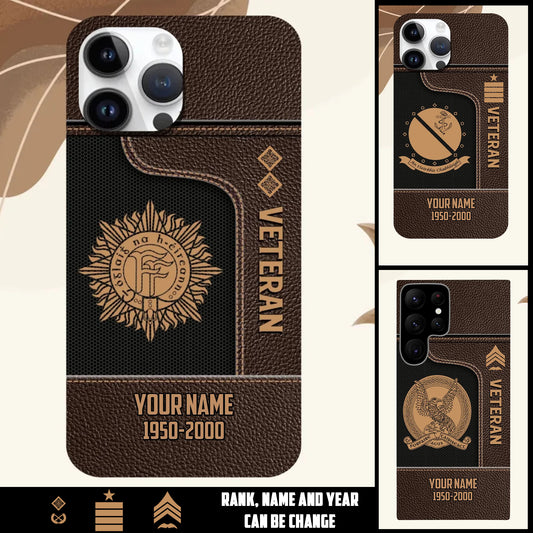 Personalized Ireland Soldier/Veterans With Rank, Year And Name Phone Case Printed - 17394048