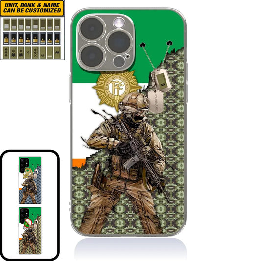 Personalized Ireland Soldier/Veterans With Rank And Name Phone Case Printed - 17089056