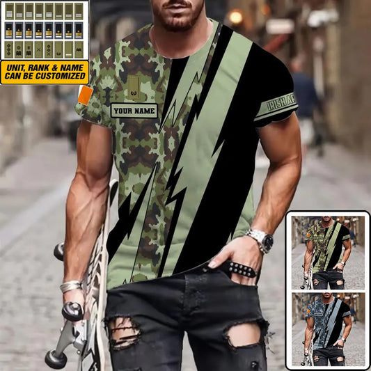 Personalized Ireland Soldier/Veteran with Name and Rank T-shirt 3D All Over Printed - 03042401QA