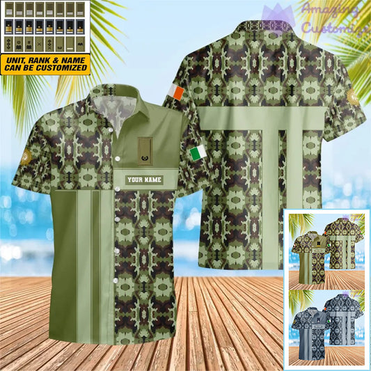 Personalized Ireland Soldier/ Veteran Camo With Name And Rank Hawaii Printed  - 07052401QA