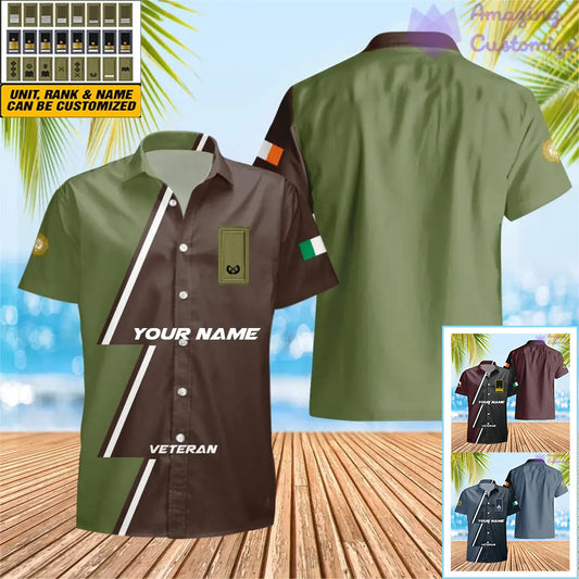 Personalized Ireland with Name and Rank Soldier/Veteran Hawaii  All Over Printed - 171616320