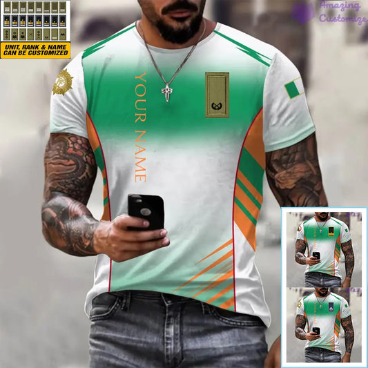 Personalized Ireland with Name and Rank Soldier/Veteran T-shirt All Over Printed - 16052401QA