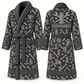 Personalized Ironworker Bathrobe slate front and back