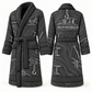 Personalized Ironworker Bathrobe - Contour Lines slate front and back view