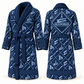 Personalized Ironworker Bathrobe - Diamond Emblems blue front and back view