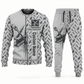 ironworker occupation-themed sweater and jogger combo lightgray color with name and company artwork
