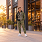 ironworker full-zip hoodie and matching joggers - adult male lifestyle
