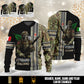 Personalized Italy Soldier/Veteran Camo with Name and Rank Ugly Sweater All Over Printed - 17616960