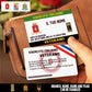 Personalized Italy Soldier/ Veteran With Rank, Name And Year Aluminum Wallet Card - 17479584