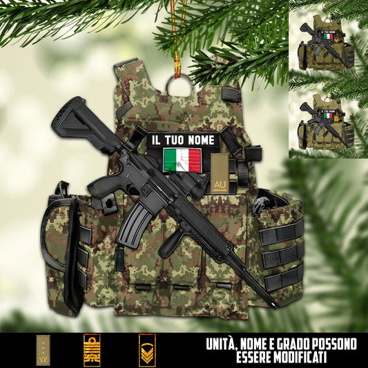Decorazione Gilet Soldato Italiano – Personalizzabile con Nome, Grado & Mimetico - 17577216