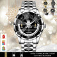 Personalized Italy Soldier/Veteran with Name, Year and Rank Diamond-Cut Bezel Watch - 17650656