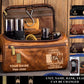 Personalized Italy Soldier/ Veteran With Name And Rank Leather Toiletry Bag - 17591040