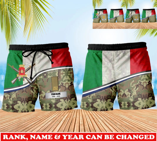 Personalized Italy Soldier/Veteran Camo with Rank, Name & Year Short All Over Printed - 17740512