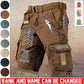 Personalized Italy Soldier/ Veteran With Rank And Name Demin Shorts Multicolor - 17686944