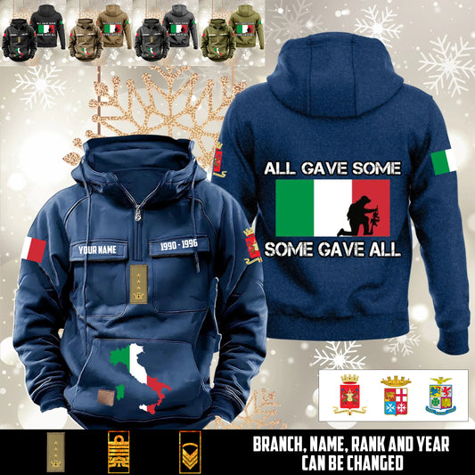 Personalized Italy Soldier/Veteran Vintage Hoodie All Over Printed - 1760400001