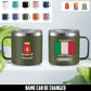 Personalized Italy Soldier/ Veteran With Name  Stainless Steel Coffee Mug Printed - 1761177602