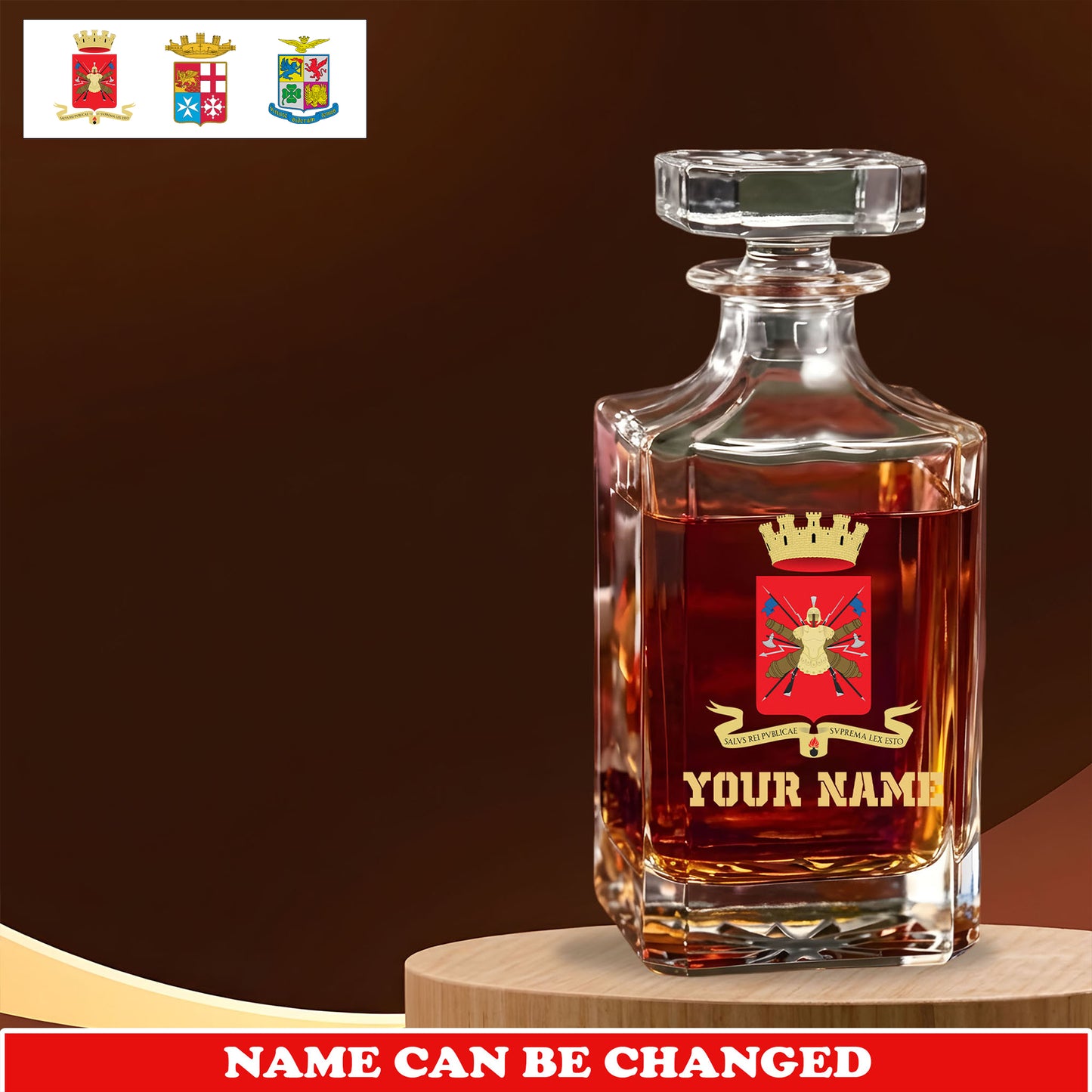Personalized Italy Soldier/ Veteran Premium Decanter With Name - 1775001601