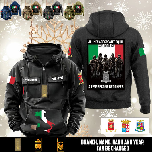 Personalized Italy Soldier/Veteran Vintage Hoodie All Over Printed - 1760486401