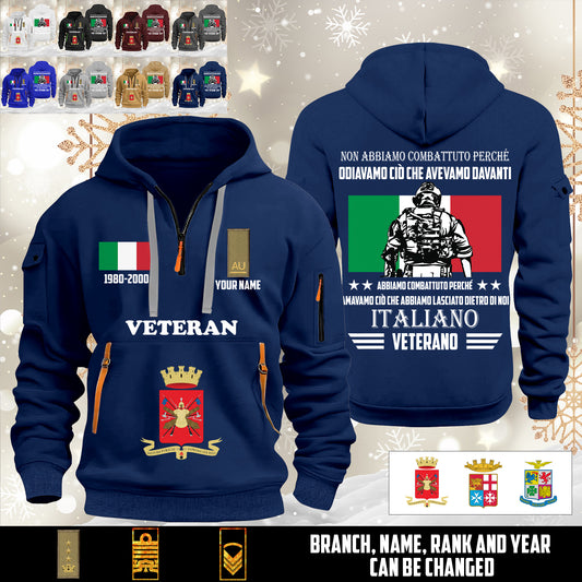 Personalized Italy Soldier/ Veteran With Name, Year And Rank Zip Hoodie Multicolor - 17643744