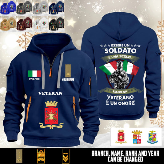 Personalized Italy Soldier/ Veteran With Name, Year And Rank Zip Hoodie Multicolor - 17563392