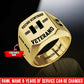Personalized Italy Soldier/Veteran with Name, Year and Rank Engraved Men’s Ring - 17640288
