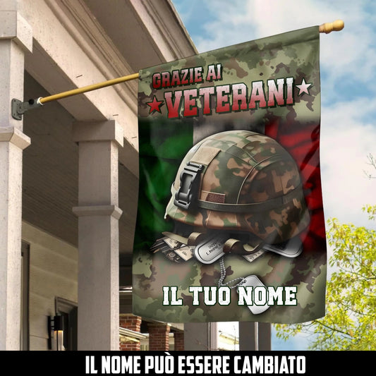 Bandiera in Onore dei Veterani Italiani – Nome Personalizzabile - 1757376003