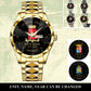 Personalized Italy Soldier/ Veteran With Name And Year Gentleman Crystal Metal Watch - 17105472