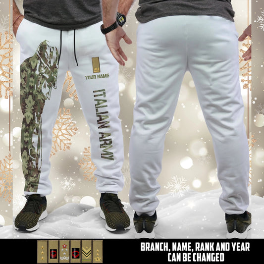 Personalized Italy Soldier/ Veteran With Name And Rank Unisex Jogger - 17594496