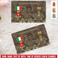 Personalized Italy Soldier/ Veteran With Rank, Name And Year Aluminum Wallet Card - 17637696