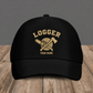Personalized Logger baseball cap, Minimal Gold Emblem design with custom name