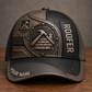 Personalized Roofer baseball cap, Industrial Steel design with custom name
