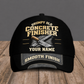 Personalized Concrete Finisher baseball cap, Grumpy Old design with custom name