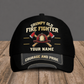 Personalized Fire Fighter baseball cap, Grumpy Old design with custom name