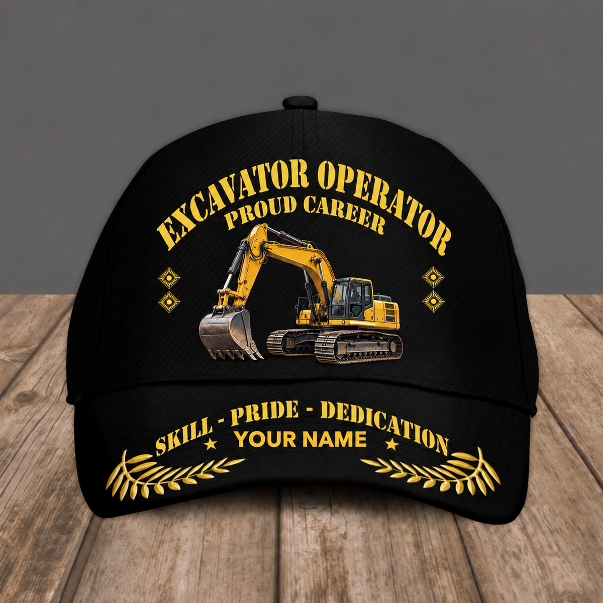 Personalized Excavator Operator baseball cap, Proud Career design with custom name