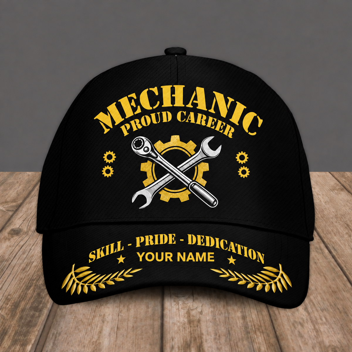 Personalized Mechanic baseball cap, Proud Career design with custom name
