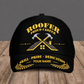 Personalized Roofer baseball cap, Proud Career design with custom name