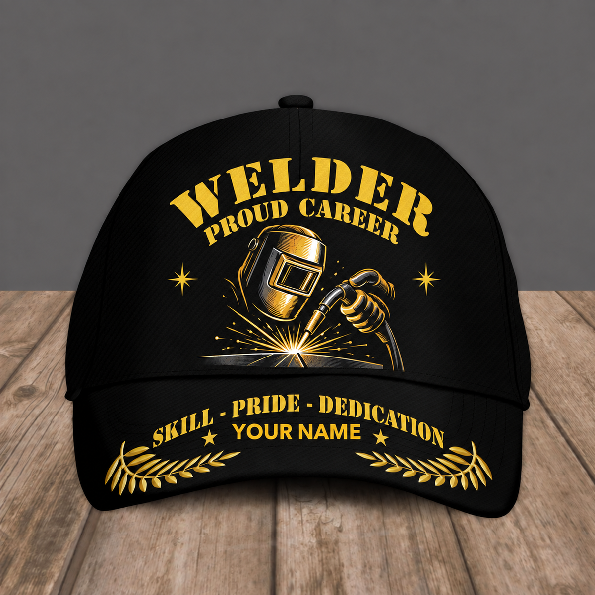 Personalized Welder baseball cap, Proud Career design with custom name