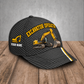 Personalized Excavator Operator baseball cap, Carbon Stripe design with custom name