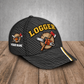 Personalized Logger baseball cap, Carbon Stripe design with custom name